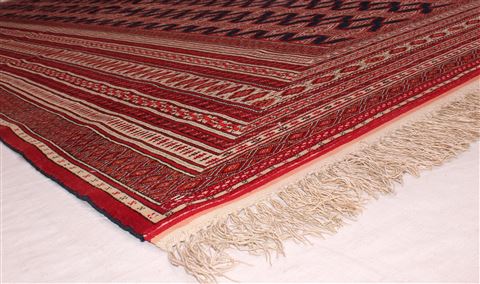 Turkman Red Hand Knotted 89 X 123 Area Rug 400-16768 Image 9