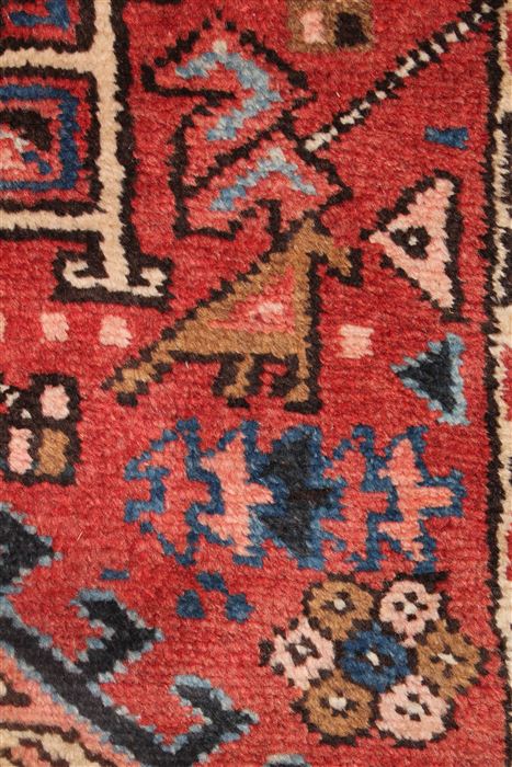 Gharajeh Red Hand Knotted 91 X 127 Area Rug 400-16769 Image 13