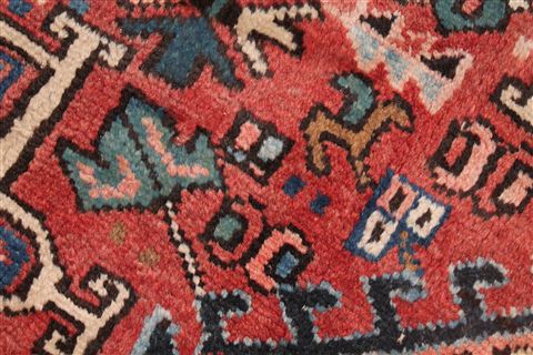 Gharajeh Red Hand Knotted 91 X 127 Area Rug 400-16769 Image 2