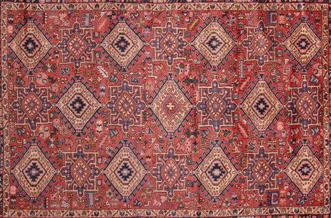Gharajeh Red Hand Knotted 91 X 127 Area Rug 400-16769 Image 3