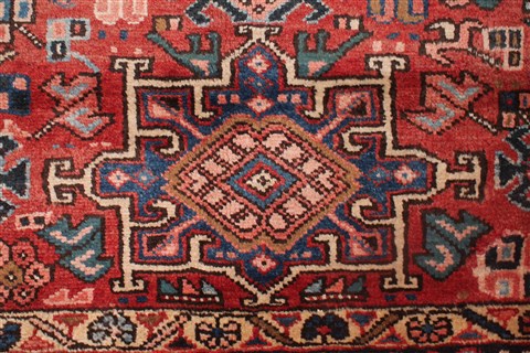 Gharajeh Red Hand Knotted 91 X 127 Area Rug 400-16769 Image 8