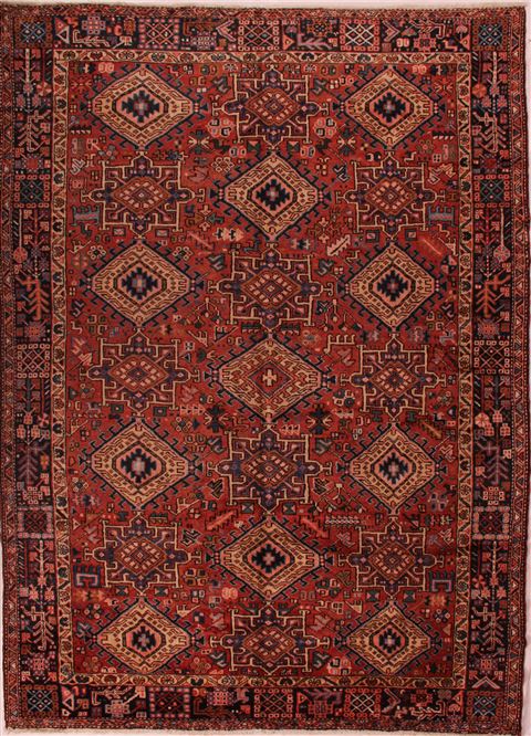 Gharajeh Red Hand Knotted 91 X 127 Area Rug 400-16769 Image 0