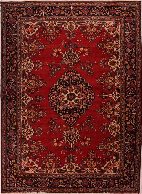 Heriz Red Hand Knotted 91 X 126  Area Rug 400-16770 Image 0