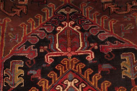 Heriz Brown Hand Knotted 95 X 114 Area Rug 400-16771 Image 10