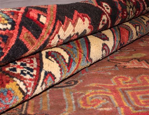 Heriz Brown Hand Knotted 95 X 114 Area Rug 400-16771 Image 15