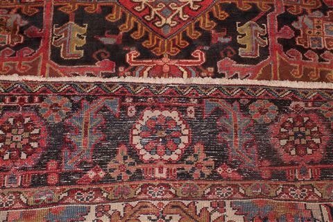 Heriz Brown Hand Knotted 95 X 114 Area Rug 400-16771 Image 16