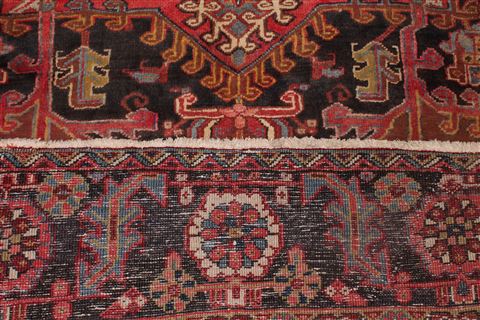Heriz Brown Hand Knotted 95 X 114 Area Rug 400-16771 Image 1