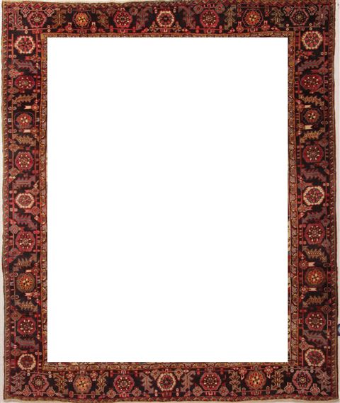 Heriz Brown Hand Knotted 95 X 114 Area Rug 400-16771 Image 2