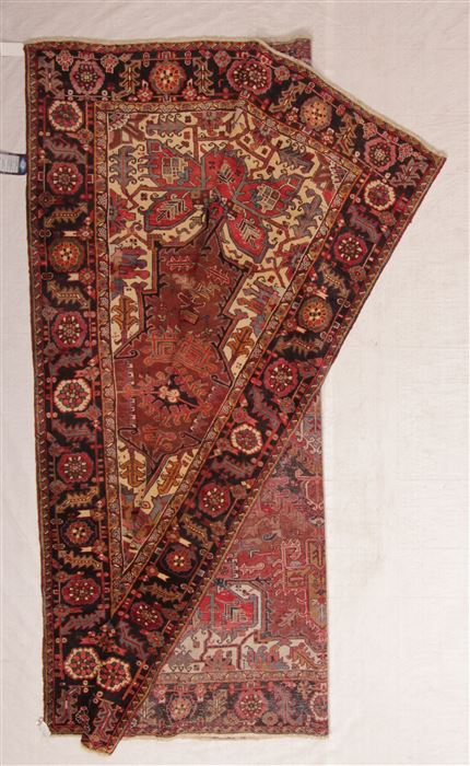 Heriz Brown Hand Knotted 95 X 114 Area Rug 400-16771 Image 5