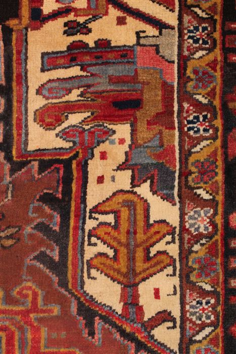 Heriz Brown Hand Knotted 95 X 114 Area Rug 400-16771 Image 6
