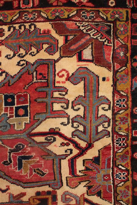 Heriz Brown Hand Knotted 95 X 114 Area Rug 400-16771 Image 7