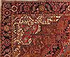 Heriz Brown Hand Knotted 95 X 114 Area Rug 400-16771 Thumb 3