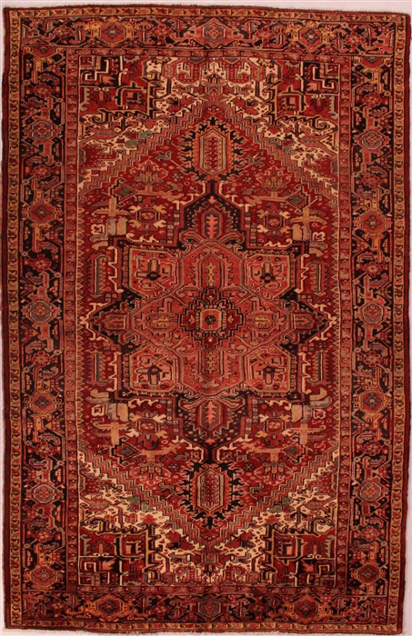 Heriz Red Hand Knotted 75 X 118  Area Rug 400-16772 Image 0