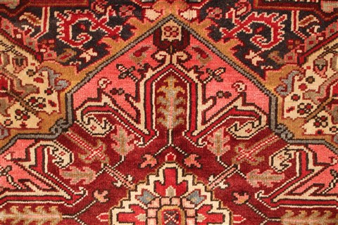 Heriz Red Hand Knotted 97 X 117 Area Rug 400-16774 Image 10