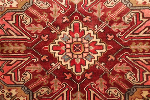 Heriz Red Hand Knotted 97 X 117 Area Rug 400-16774 Image 11