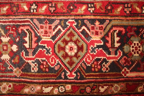 Heriz Red Hand Knotted 97 X 117 Area Rug 400-16774 Image 26