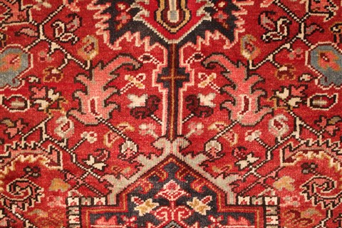 Heriz Red Hand Knotted 97 X 117 Area Rug 400-16774 Image 8