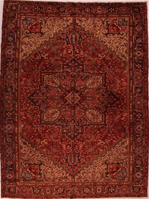 Heriz Red Hand Knotted 97 X 117 Area Rug 400-16774 Image 0