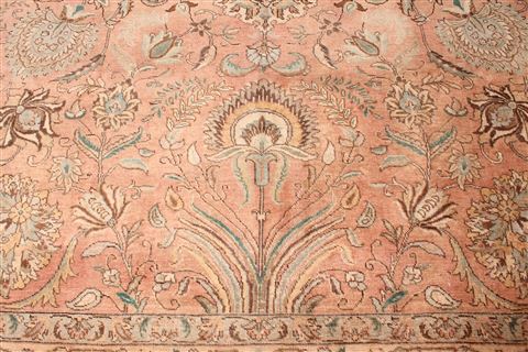 Tabriz Purple Hand Knotted 88 X 110 Area Rug 400-16775 Image 3