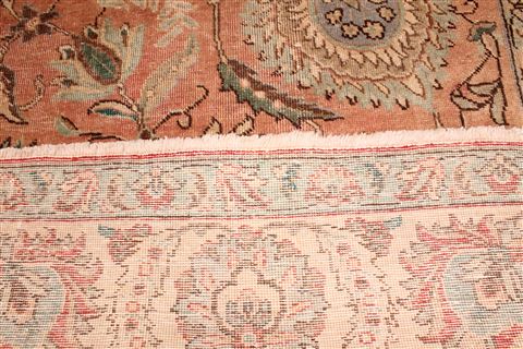 Tabriz Purple Hand Knotted 88 X 110 Area Rug 400-16775 Image 5