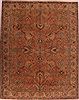 Tabriz Purple Hand Knotted 88 X 110 Area Rug 400-16775 Thumb 0
