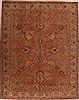 Tabriz Purple Hand Knotted 88 X 110  Area Rug 400-16775 Thumb 0