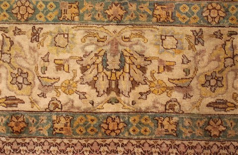 Tabriz Purple Hand Knotted 97 X 1210 Area Rug 400-16777 Image 7