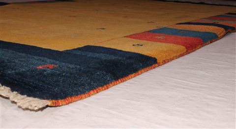 Gabbeh Yellow Hand Knotted 68 X 97 Area Rug 400-16778 Image 9