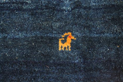 Gabbeh Yellow Hand Knotted 68 X 97 Area Rug 400-16778 Image 12