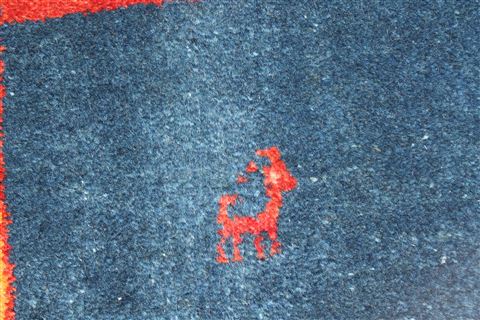 Gabbeh Yellow Hand Knotted 68 X 97 Area Rug 400-16778 Image 14