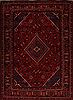 Joshaghan Red Hand Knotted 99 X 117  Area Rug 400-16779 Thumb 0