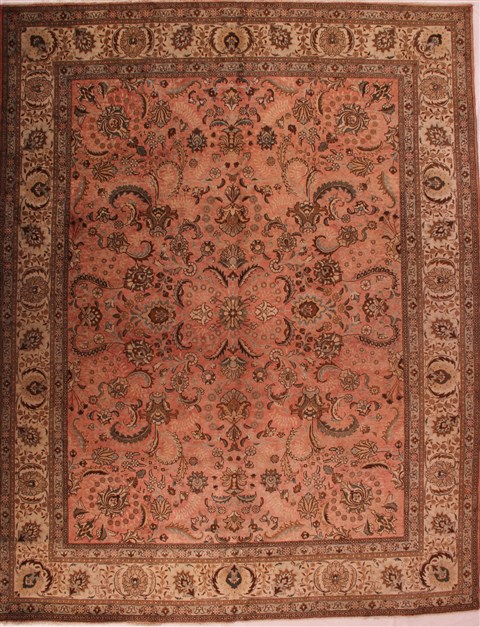 Tabriz Purple Hand Knotted 96 X 120  Area Rug 400-16780 Image 0
