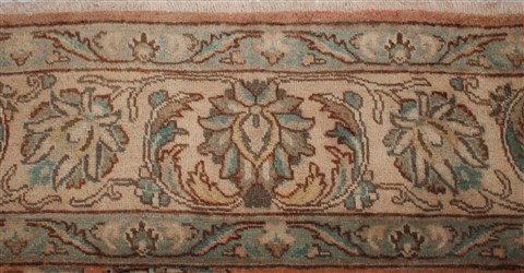 Tabriz Orange Hand Knotted 91 X 120 Area Rug 400-16784 Image 15