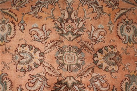 Tabriz Orange Hand Knotted 91 X 120 Area Rug 400-16784 Image 19