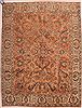 Tabriz Orange Hand Knotted 91 X 120 Area Rug 400-16784 Thumb 4