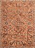 Tabriz Orange Hand Knotted 91 X 120 Area Rug 400-16784 Thumb 5