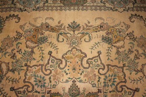 Tabriz Purple Hand Knotted 101 X 132 Area Rug 400-16786 Image 15