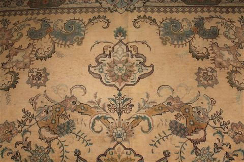 Tabriz Purple Hand Knotted 101 X 132 Area Rug 400-16786 Image 16
