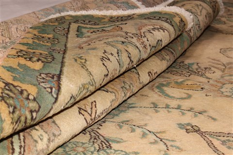 Tabriz Purple Hand Knotted 101 X 132 Area Rug 400-16786 Image 21