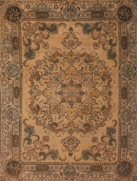 Tabriz Purple Hand Knotted 101 X 132 Area Rug 400-16786 Image 5