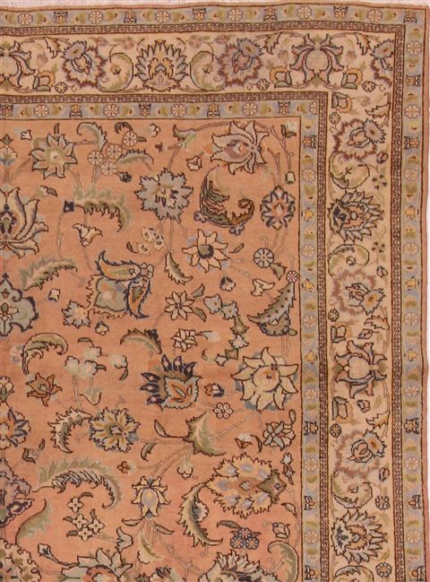 Tabriz Purple Hand Knotted 94 X 131 Area Rug 400-16787 Image 15