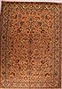 Tabriz Purple Hand Knotted 94 X 131 Area Rug 400-16787 Thumb 0