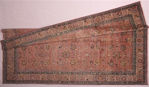 Tabriz Purple Hand Knotted 98 X 1511 Area Rug 400-16788 Image 2