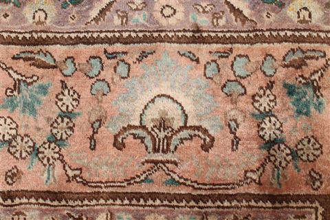 Tabriz Beige Hand Knotted 99 X 130 Area Rug 400-16789 Image 7