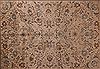 Tabriz Beige Hand Knotted 99 X 130  Area Rug 400-16789 Thumb 4