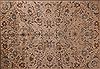 Tabriz Beige Hand Knotted 99 X 130 Area Rug 400-16789 Thumb 4