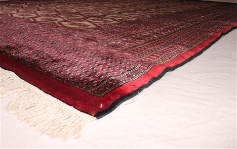 Bokhara Green Hand Knotted 91 X 113 Area Rug 400-16792 Image 8