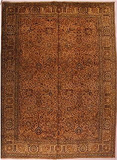 Persian Tabriz Purple Rectangle 9x13 ft Wool Carpet 16793