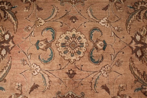 Tabriz Purple Hand Knotted 98 X 130 Area Rug 400-16796 Image 19