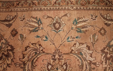 Tabriz Purple Hand Knotted 98 X 130 Area Rug 400-16796 Image 21